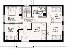 Rzut projektu milicz 55 dws - Poddasze