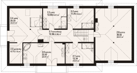 Rzut projektu chmielniki średnie 28 - Poddasze