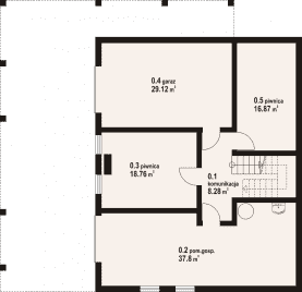 Rzut projektu tomaszewo 3 dw - Piwnica