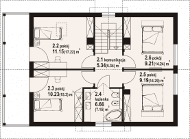 Rzut projektu milicz 39 dw - Poddasze