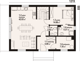 Rzut projektu henryków a1 dws - Parter