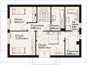 Rzut projektu henryków b1 dws - Poddasze