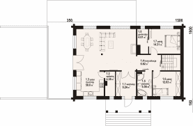 Rzut projektu osakowo 19 dw - Parter