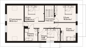 Rzut projektu karowice m22g - Poddasze