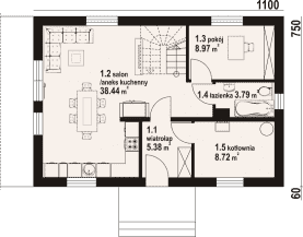 Rzut projektu janowo a3 - Parter