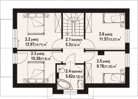 Rzut projektu janowo a3 - Poddasze