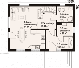 Rzut projektu świecie a3 dws - Parter