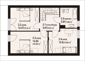 Rzut projektu świecie a3 dws - Poddasze