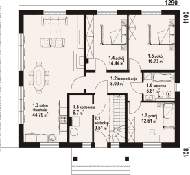 Rzut projektu andrzejowo 1 dws - Parter