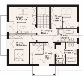 Rzut projektu darłowo b1 dws - Poddasze