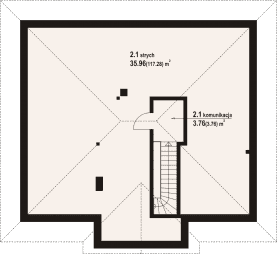 Rzut projektu andrzejów b1 dw - Poddasze