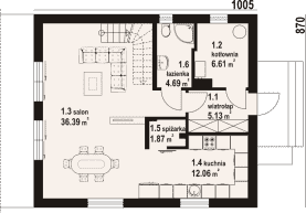 Rzut projektu gryfice a3 - Parter
