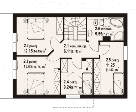 Rzut projektu orłowo a3 dw - Poddasze