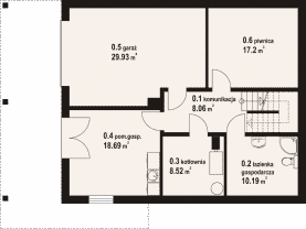 Rzut projektu chroślice 13 - Piwnica