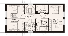 Rzut projektu osieczno ag dws - Poddasze