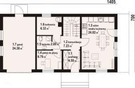 Rzut projektu miłowo ag dws - Parter