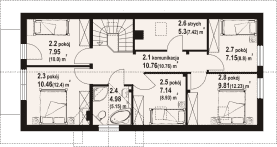 Rzut projektu jugów ag dws - Poddasze