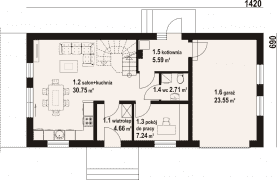 Rzut projektu jugów ag m - Parter