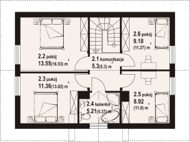 Rzut projektu zawojowo a3 dws - Poddasze