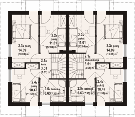 Rzut projektu piaskowo 5 ab - Poddasze