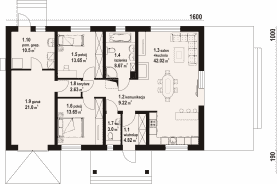 Rzut projektu mrozowo - Parter