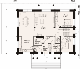 Rzut projektu chmielniki średnie dw 29 - Parter
