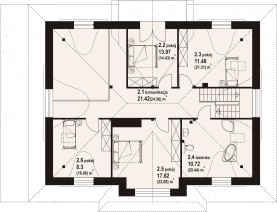 Rzut projektu chmielniki średnie dw 29 - Poddasze