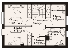Rzut projektu bartkowo bb 70 - Poddasze
