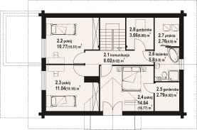 Rzut projektu drozdowo dw - Poddasze