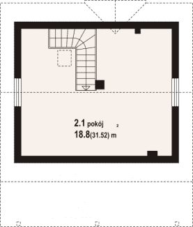 Rzut projektu ostrów 3 dws - Poddasze