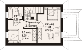 Rzut projektu małystok 3 dws - Poddasze