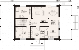 Rzut projektu chmielniki dw 43 - Parter