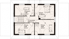 Rzut projektu chmielniki dw 43 - Poddasze