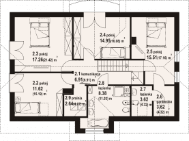 Rzut projektu firlejów - Poddasze