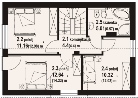 Rzut projektu orłowo bb 70 - Poddasze