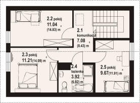 Rzut projektu bobrów a3 - Poddasze