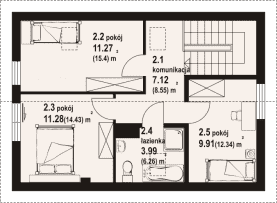 Rzut projektu bobrów a3 dws - Poddasze