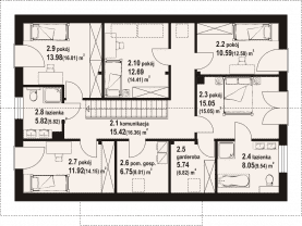 Rzut projektu krzemowo - Poddasze