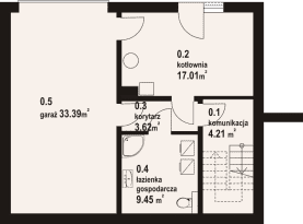 Rzut projektu izabelów - Piwnica