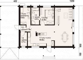 Rzut projektu rycerka dw - Parter