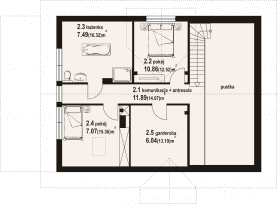 Rzut projektu rycerka dw - Poddasze