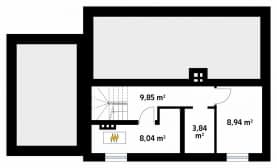 Rzut projektu Azalia 4 (CE) - piwnica