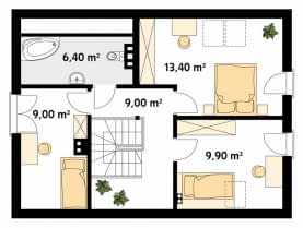 Rzut projektu Anka dr-ST (DR-ST) - poddasze
