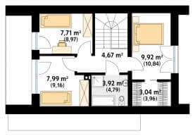 Rzut projektu Teja (PH) - poddasze