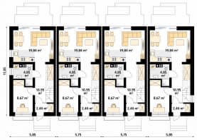 Rzut projektu Juka (CE) - parter