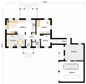 Rzut projektu Szpak 2 (KO) - parter