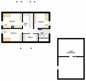 Rzut projektu Szpak 2 (KO) - poddasze