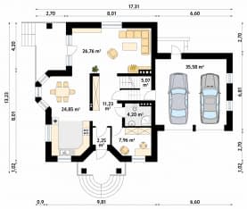 Rzut projektu Bolero 3 (CE) - parter