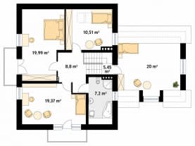 Rzut projektu Bolero 3 (CE) - poddasze