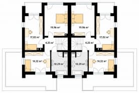 Rzut projektu Miętowy (CE) - pietro1